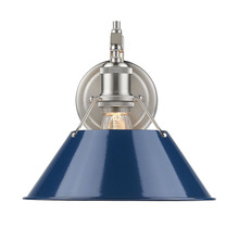  3306-1W PW-NVY - Orwell PW 1 Light Wall Sconce in Pewter with Matte Navy shade